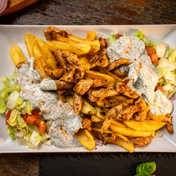 Szárnyas gyros-tál