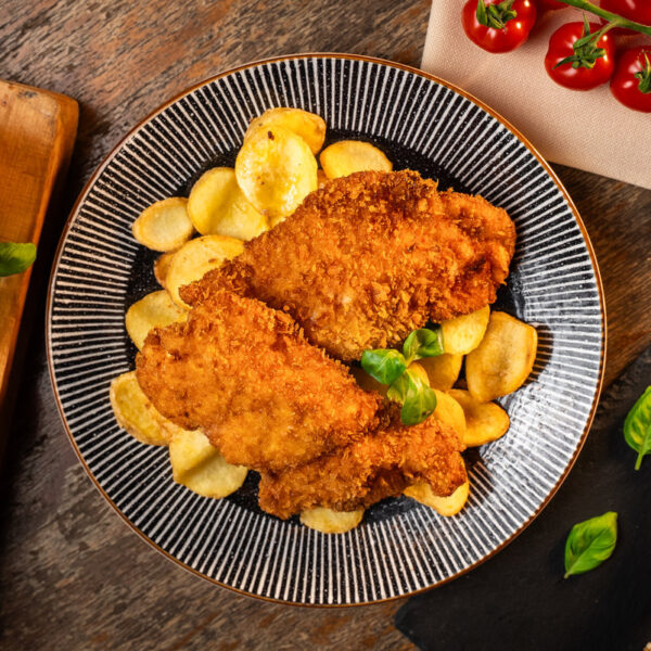 Pankó morzsába bújtatott csirkejava